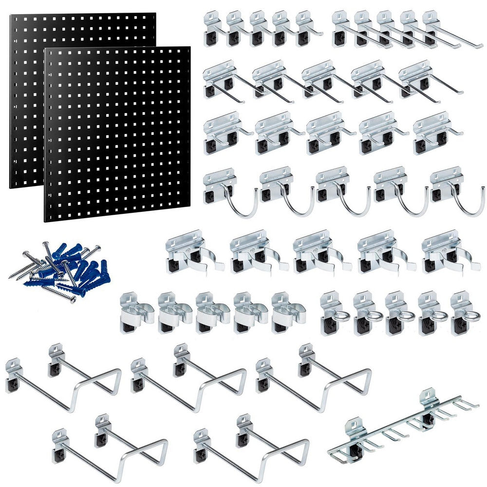 Peg Boards; Board Type: Pegboard Kit; Width (Inch): 24; Mount Type: Wall; Height (Inch): 24; Number of Panels: 2; Panel Height: 24 in; Panel Width: 24 in; Load Capacity: 300 lb