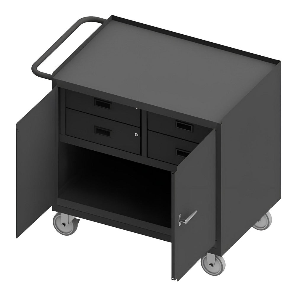 Mobile Work Centers; Center Type: Mobile Bench Cabinet; Load Capacity: 1200; Depth (Inch): 42-1/8; Height (Inch): 36-3/8; Number Of Bins: 0; Color: Gray; Overall Depth: 42.125 in; Overall Height: 36.375 in