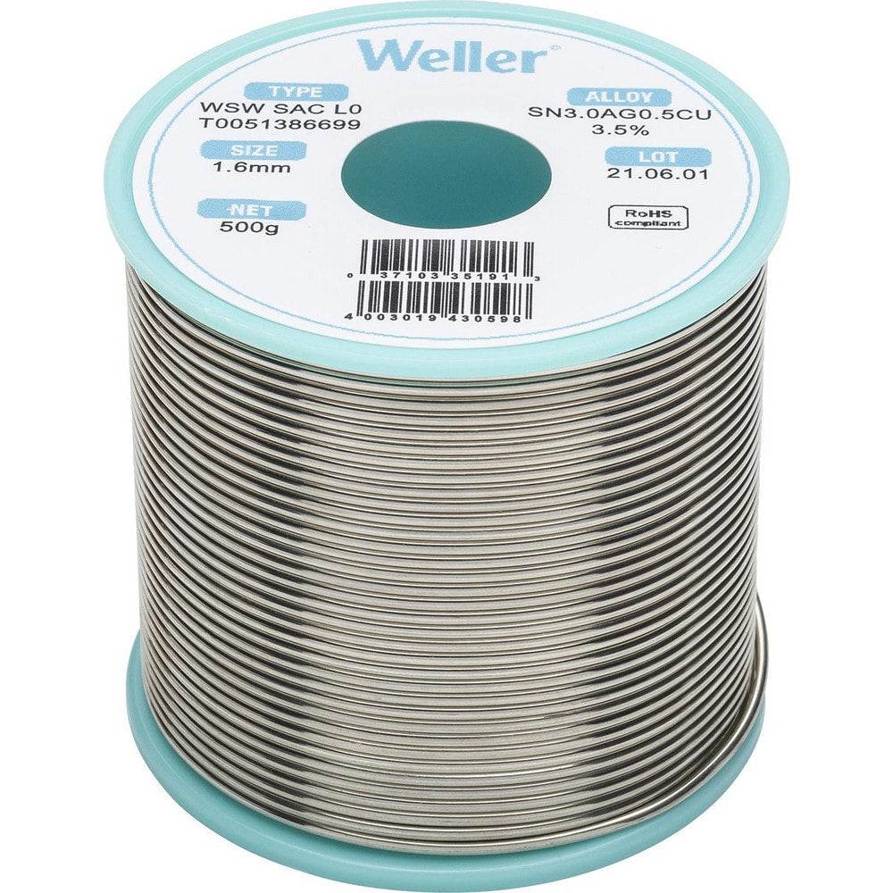 Solder; Solder Type: Lead Free; Material: Alloy; Container Type: Spool; Container Size: 500 g; Minimum Melting Temperature: 422.6; Maximum Melting Temperature: 429.8