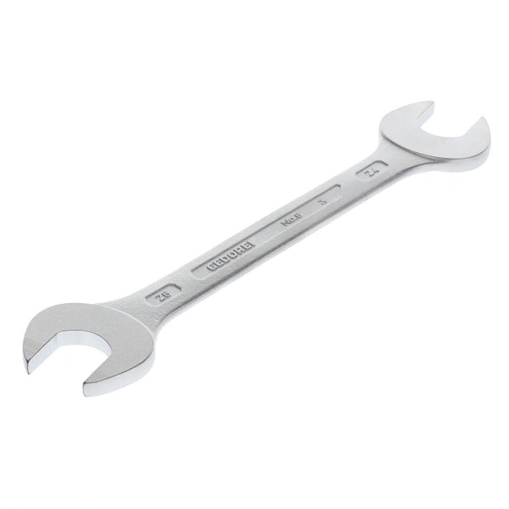 Open End Wrenches; Head Type: Flat; Wrench Size: 24 x 26 mm; Material: Vanadium Steel; Finish: Chrome