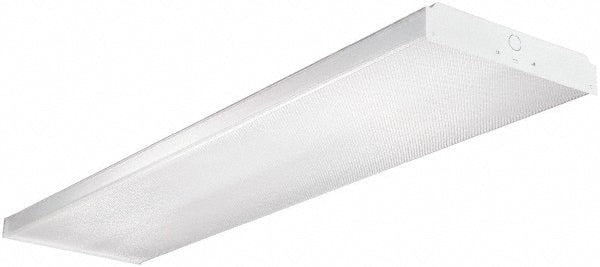 2 Lamp, 4 Ft. Long, 32 Watt, Surface Mounted, Fluorescent Lamp Wraparound Light Fixture