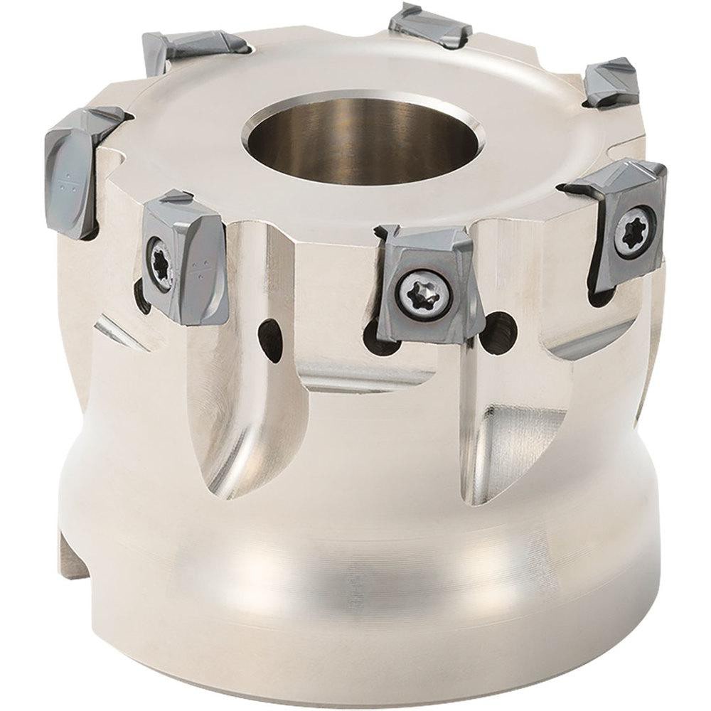 Indexable Square-Shoulder Face Mill:  MA90080R12T10C,  1.0000" Arbor Hole Dia,  0.4724" Max Cutting Depth