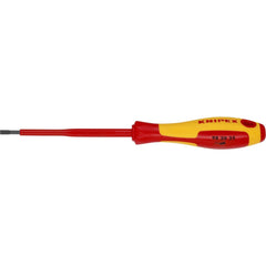 Slotted Screwdrivers; Blade Width (mm): 3.50; Blade Length (mm): 100.0000; Overall Length (mm): 202; Handle Type: Comfort Grip, Insulated; Handle Length: 102.00; Shank Type: Straight