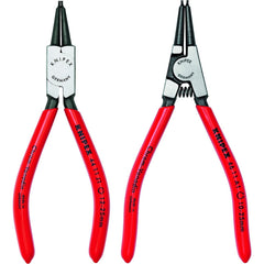 Retaining Ring Pliers Sets; Set Type: External Ring Pliers, Internal Ring Pliers; Minimum Ring Bore Diameter: 0.39, 0.47; Maximum Ring Bore Diameter: 1 in; Minimum Shaft Diameter: 0.75 in; Maximum Shaft Diameter: 2.36 in; Auto Open: No