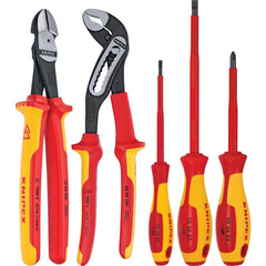 Combination Hand Tool Set: 5 Pc, Insulated Automotive Pliers & Screwdrive Tool Set