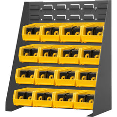 Pick Racks; Rack Type: Floor Rack; Rack Style: Louvered Panel; Bin Type: Hook-On; Assembled: Yes; Load Capacity (Lb.): 140.000; Depth (Inch): 8; Gauge: 16