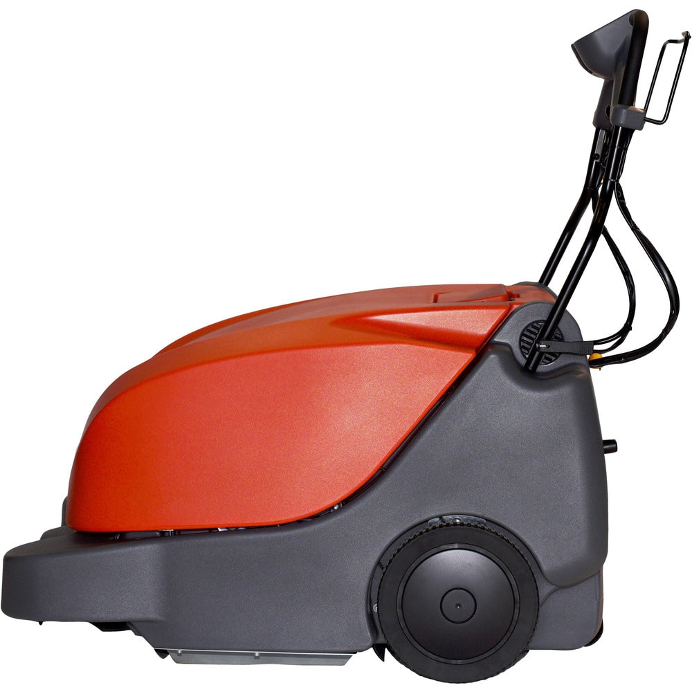 Floor & Carpet Sweepers; Product Type: Sweeper; Sweeping Mechanism: 4 Brushes; Sweeping Width: 35; Power Source: Battery; Hopper Capacity: 60; Handle Length: 14; Voltage: 12.00