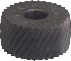 Convex Knurl Wheel: 1-1/4" Dia, 90 &deg; Tooth Angle, 12 TPI, Diagonal, Cobalt