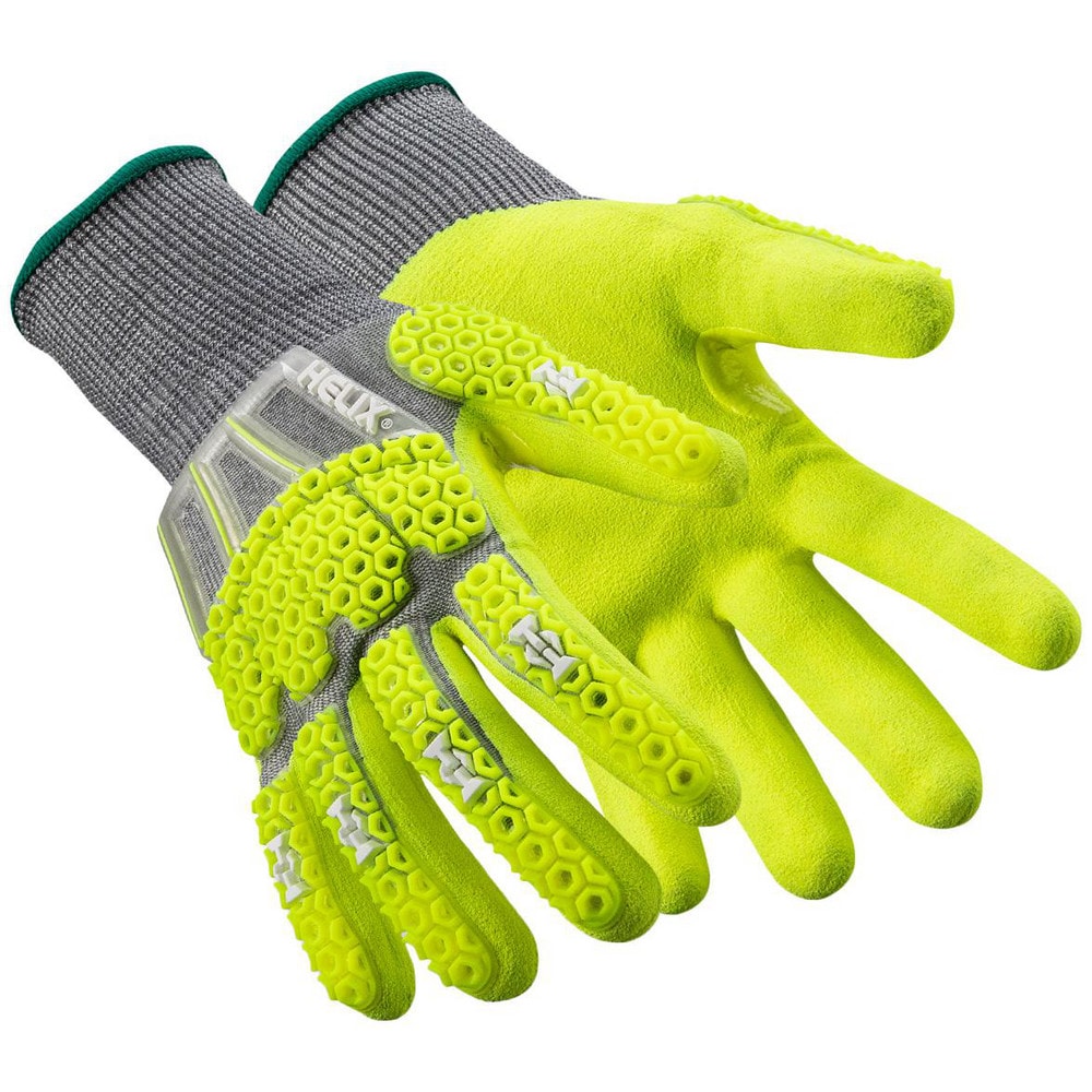 Abrasion Resistant, Cut & Puncture-Resistant & Impact-Resistant Gloves: Helix 3014IMP, Size Large, ANSI Cut A6, ANSI Puncture 4, Nitrile, HPPE