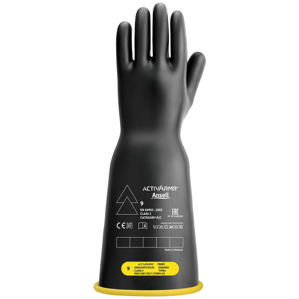 Rubber Linesman Gloves: Activarmr RIG216YBBC, Class 2, Size 2X-Large, 16" Long