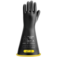 Rubber Linesman Gloves: Activarmr RIG216YBSC, Class 2, Size Medium, 16" Long