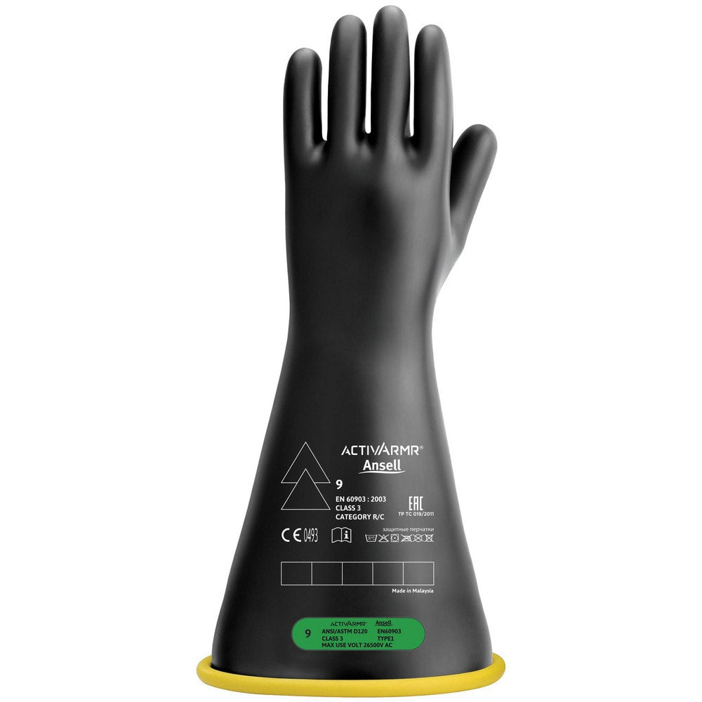 Rubber Linesman Gloves: Activarmr RIG316YBSC, Class 3, Size Large, 16" Long