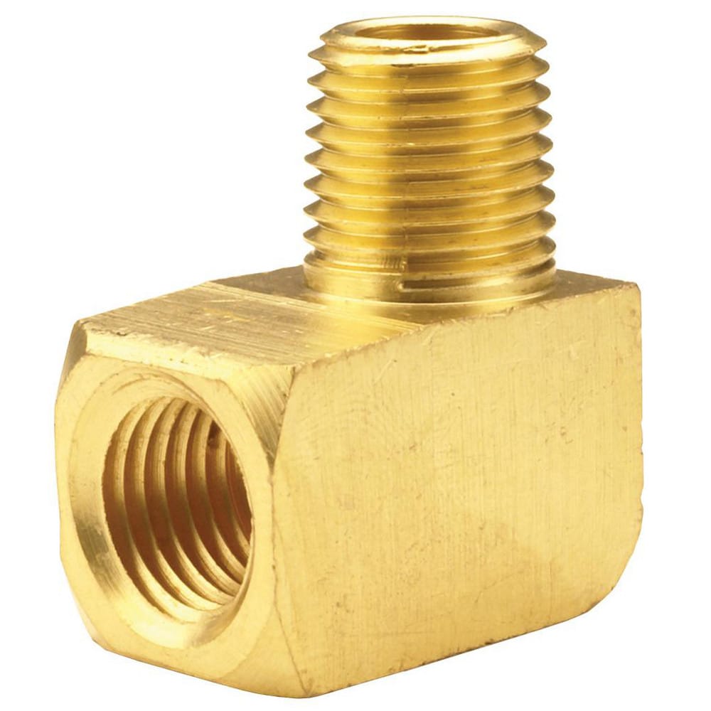 Brass & Chrome Pipe Fittings; Fitting Type: Pipe Street Elbow; Fitting Size: 1/8 x 1/8; End Connections: FNPT x MNPT; Material Grade: CA360; Connection Type: Threaded; Pressure Rating (psi): 1000; Fitting Shape: 90¬∞ Elbow; Thread Standard: NPTF