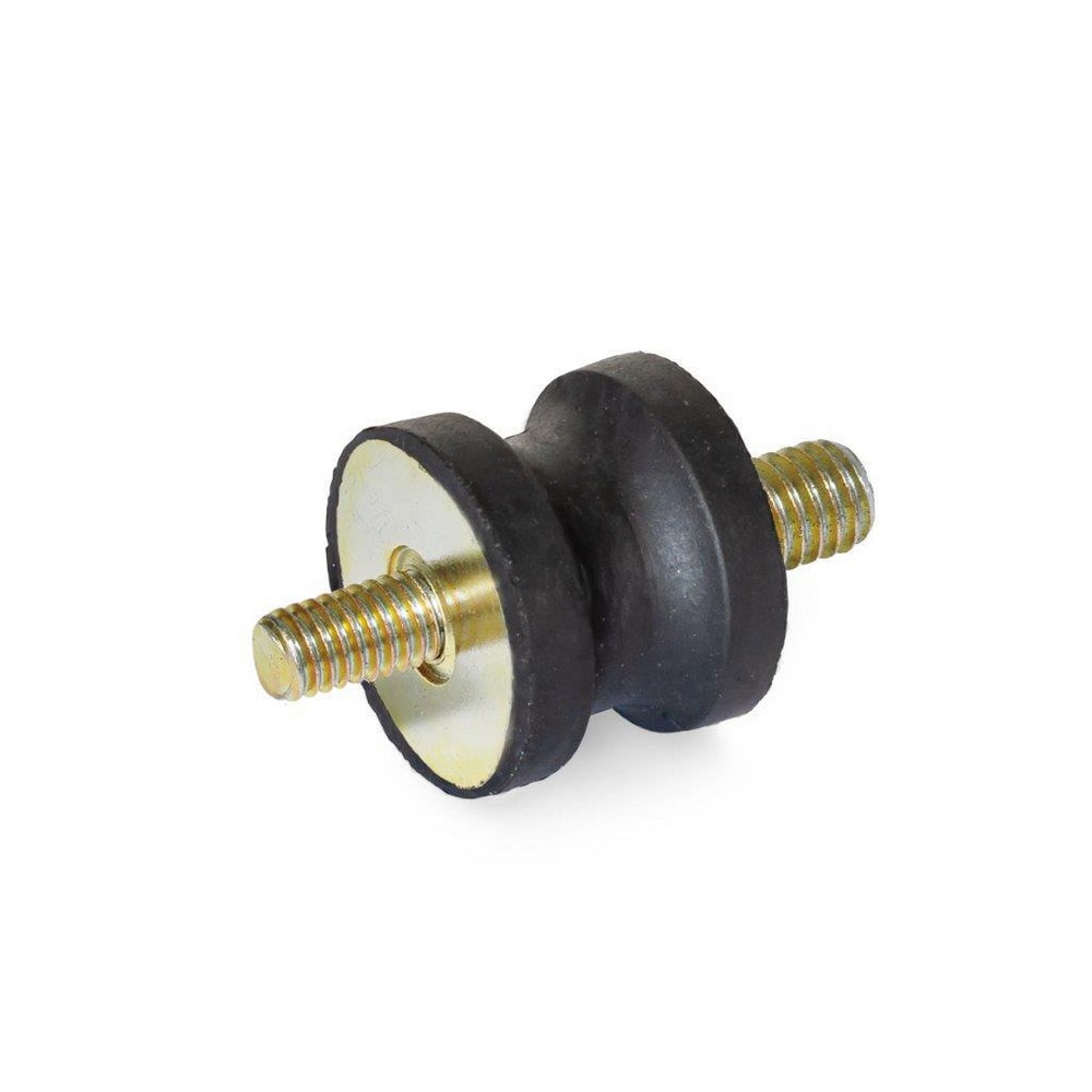 Vibration Isolators; Isolator Type: Stud/Stud; Insert Material: Zinc-Plated Steel; Isolator Material: Natural Rubber; Maximum Load Capacity: 273.00 N; Top Diameter: 20.00; Bottom Diameter: 20; Thread Size: 1/4-20; Overall Width: 20 mm