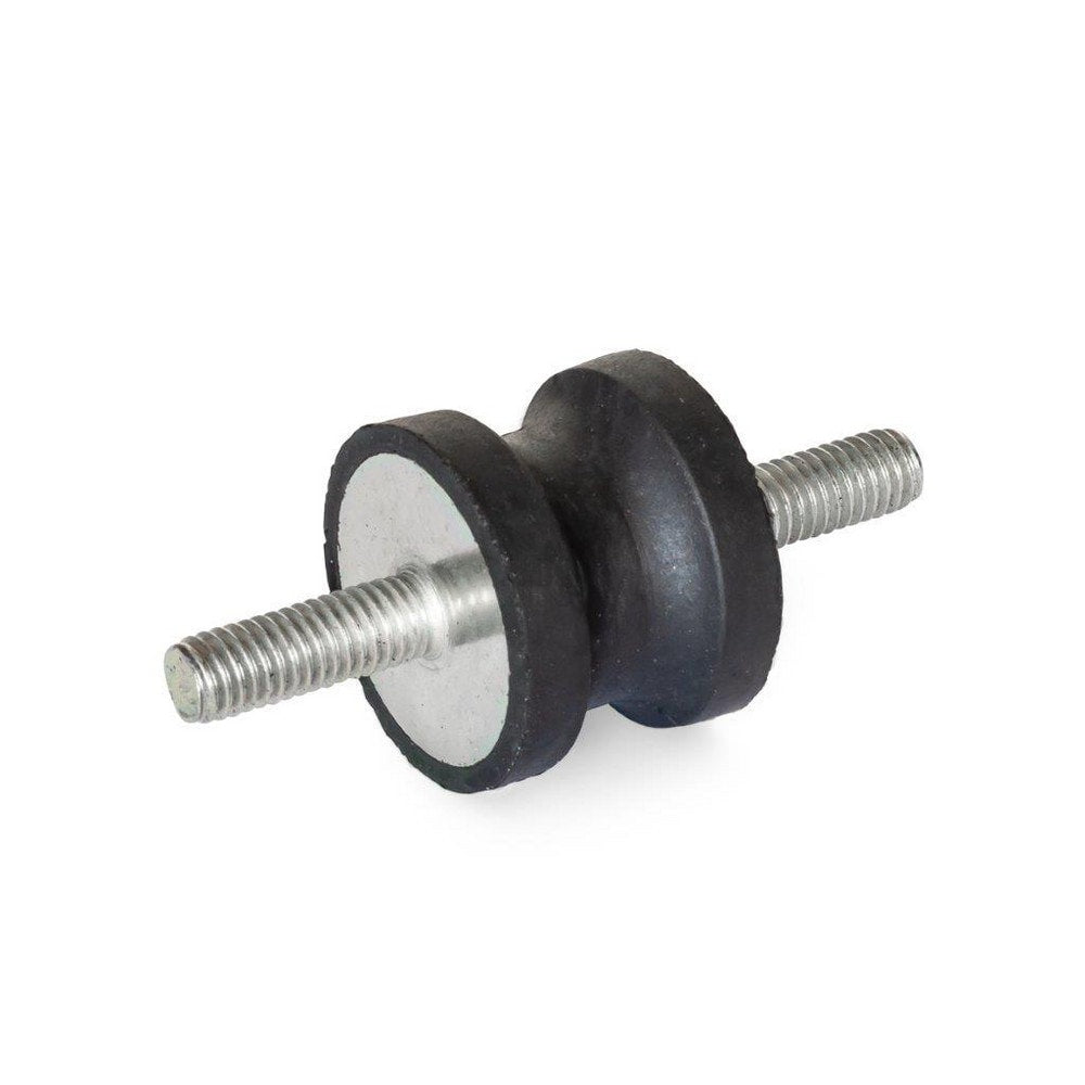 Vibration Isolators; Isolator Type: Stud/Stud; Insert Material: Stainless Steel; Isolator Material: Natural Rubber; Maximum Load Capacity: 313.00 N; Top Diameter: 20.00; Bottom Diameter: 20; Thread Size: 1/4-20; Overall Width: 20 mm