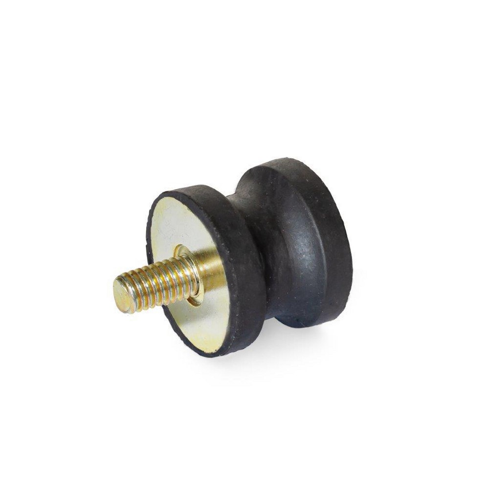 Vibration Isolators; Isolator Type: Plate/Stud; Insert Material: Zinc-Plated Steel; Isolator Material: Natural Rubber; Maximum Load Capacity: 360.00 N; Top Diameter: 20.00; Bottom Diameter: 20; Thread Size: 1/4-20; Overall Width: 20 mm