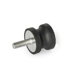 Vibration Isolators; Isolator Type: Plate/Stud; Insert Material: Stainless Steel; Isolator Material: Natural Rubber; Maximum Load Capacity: 1178.00 N; Top Diameter: 40.00; Bottom Diameter: 40; Thread Size: 5/16-18; Overall Width: 40 mm