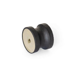 Vibration Isolators; Isolator Type: Plate/Plate; Insert Material: Zinc-Plated Steel; Isolator Material: Natural Rubber; Maximum Load Capacity: 1214.00 N; Top Diameter: 25.00; Bottom Diameter: 25; Thread Size: 1/4-20; Overall Width: 25 mm