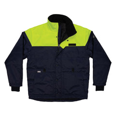 Work Jacket: Size 5X-Large, Polyester, Zipper & Snaps Closure