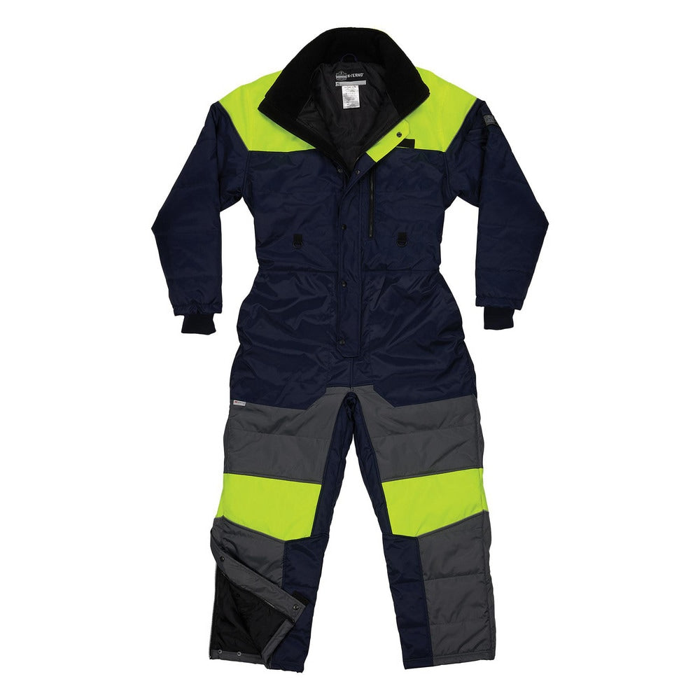 Coveralls & Overalls; Garment Style: Coveralls; Size: 4X-Large; Color: Navy; Material: Polyester; Hazardous Protection Level: No; Cuff Style: Knit; Ankle Style: Knit