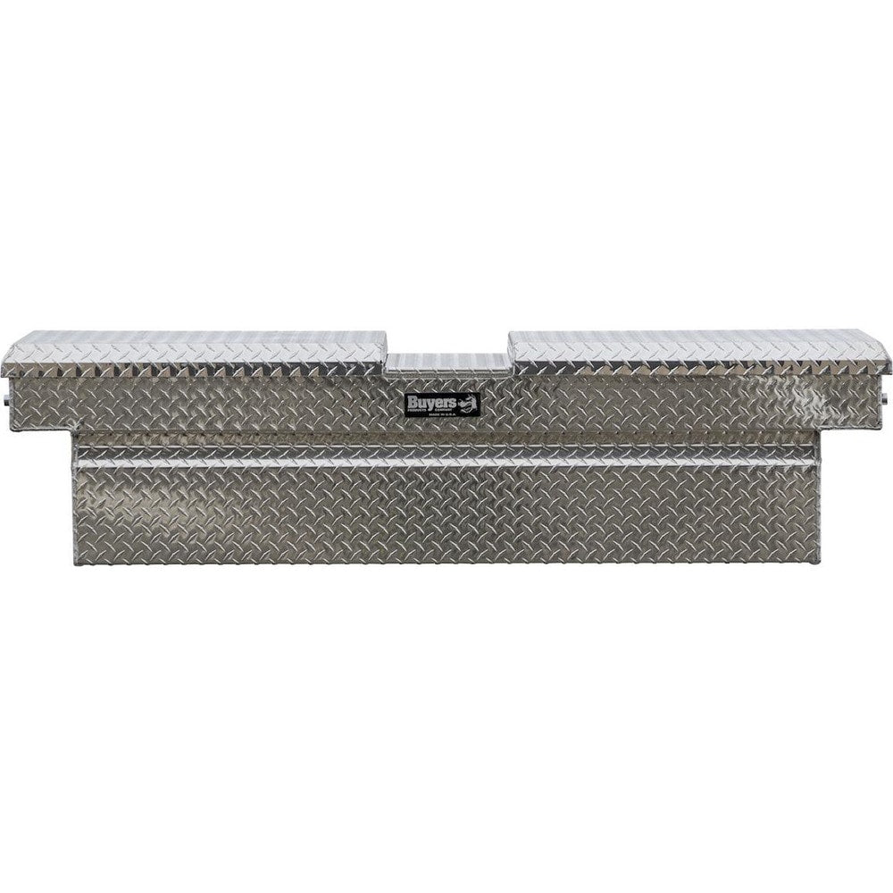 Truck Tool Storage Units; Type: Gull Wing Compact Crossover Box; For Use With: Universal; Color: Silver; Material: Aluminum