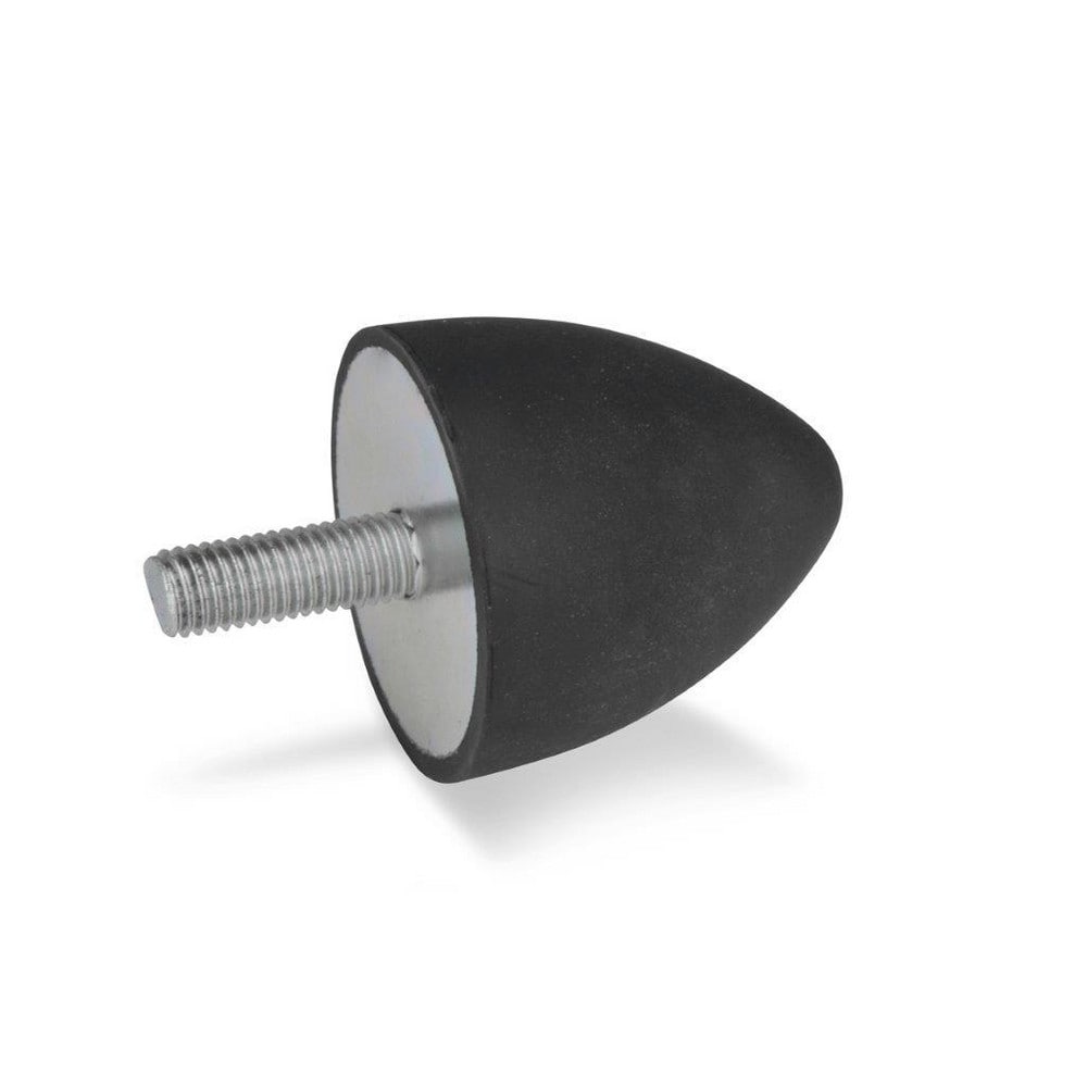 Vibration Isolators; Isolator Type: Plate/Stud; Insert Material: Zinc-Plated Steel; Isolator Material: Natural Rubber; Maximum Load Capacity: 300.00 N; Top Diameter: 35.00; Thread Size: M8x1.25; Overall Width: 35 mm