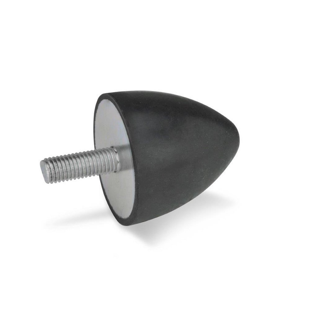 Vibration Isolators; Isolator Type: Plate/Stud; Insert Material: Stainless Steel; Isolator Material: Natural Rubber; Maximum Load Capacity: 600.00 N; Top Diameter: 50.00; Thread Size: M8x1.25; Overall Width: 50 mm