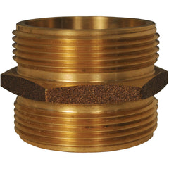 Brass & Chrome Pipe Fittings; Fitting Type: Double Male Hex Nipple; Fitting Size: 1 x 3/4; End Connections: MNPT x MGHT; Material Grade: 360; Connection Type: Threaded; Pressure Rating (psi): 175; Fitting Shape: Straight; Thread Standard: GHT, NPT