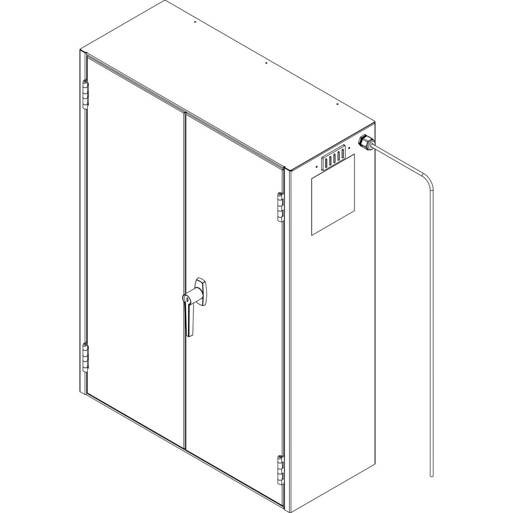 Steel Cabinet: 24" Wide, 10" Deep, 34" High