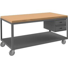 Mobile Work Benches; Type: High Deck Portable Table; Bench Type: High Deck Portable Table; Edge Type: Square; Depth (Inch): 60-1/4; Leg Style: Fixed; Load Capacity (Lb.