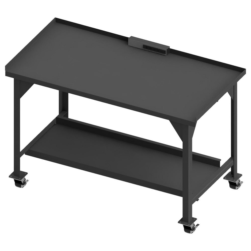 Mobile Work Benches; Type: Heavy-Duty Mobile Workbench; Bench Type: Heavy-Duty Mobile Workbench; Edge Type: Square; Depth (Inch): 30; Leg Style: Fixed; Load Capacity (Lb.