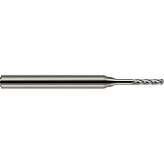 Ball End Mill: 3/32" Dia, 0.2790" LOC, 4 Flute, Solid Carbide