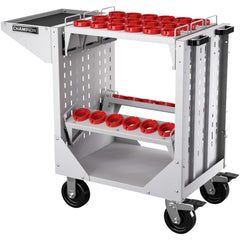 CNC Storage Carts; Style: HSK; Taper Size: HSK63; Tool Type: HSK; Caster Type: Swivel, Fixed; Color: Light Gray; Tool Capacity: 3600; Material: Steel; Load Capacity (Lb.