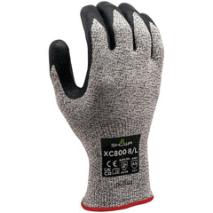 Cut & Abrasion-Resistant Gloves: SHOWA XC800, Size Large, ANSI Cut A5, ANSI Puncture 0, Nitrile, HPPE & Steel