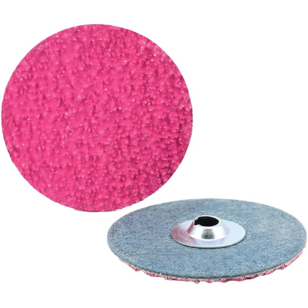 Quick-Change Disc: Type S, 2" Dia, 60 Grit, Ceramic Alumina, Coated