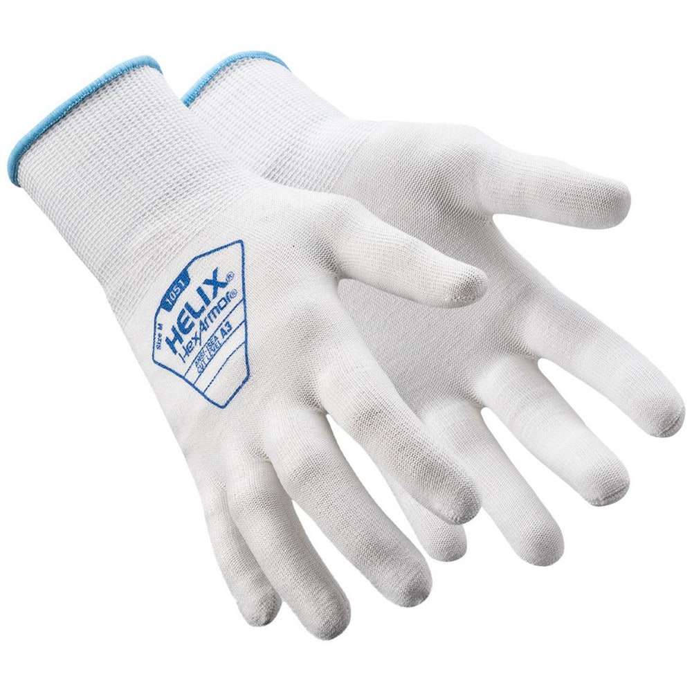 Cut-Resistant Gloves: Helix 1051, Size Medium, ANSI Cut A3, ANSI Puncture 0, HPPE & Nylon Lined, HPPE Blend