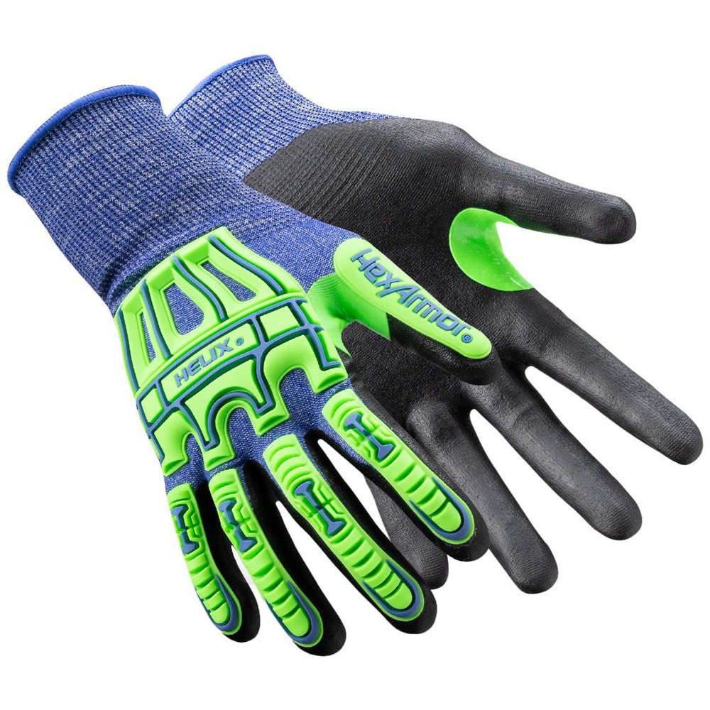 Cut, Puncture & Abrasion-Resistant Gloves: Helix Helix 3026IMP, Size Medium, ANSI Cut A7, ANSI Puncture 2, Nitrile, HPPE Blend