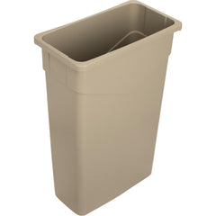 Trash Cans & Recycling Containers; Product Type: Trash Can; Type: Waste Container; Container Capacity: 23.00; Container Shape: Rectangle; Lid Type: No Lid; Container Material: Polyethylene; Color: Beige; Material: Polyethylene