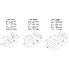 Panel Meter Accessories; Panel Meter Accessory Type: Current Transformer; For Use With: Acti 9 iEM3000, PowerLogic PM3000/PM5000/PM8000/ION7400/CM4000T; Maximum Input Ac Amperage: 2000; Maximum Output Ac Amperage: 5; Burden: 45; Frequency: 60, 50; Overall