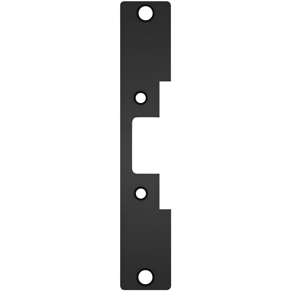 Strikes; Type: Flat with Radius Corners; Length (Inch): 7-5/16; Width (Inch): 1-7/16; Material: Stainless Steel; Description: HES Faceplate, BLK Black; Finish Coating: Black