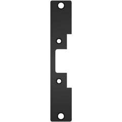 Strikes; Type: Flat with Radius Corners; Length (Inch): 7-5/16; Width (Inch): 1-7/16; Material: Stainless Steel; Description: HES Faceplate, BLK Black; Finish Coating: Black