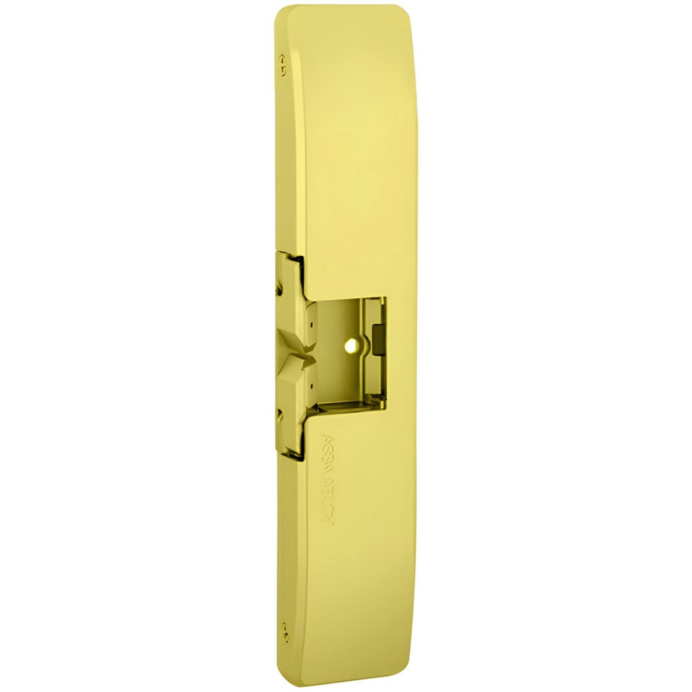 Electric Strikes; Product Type: Electric Door Strike; Type: Fail Safe/Fail Secure; Length (Inch): 9.00; Power Type: Electric; Width (Inch): 1; Strike Material: Stainless Steel; Door Frame Material: Hollow Metal & Wood; Finish/Coating: Satin Bronze; Facepl