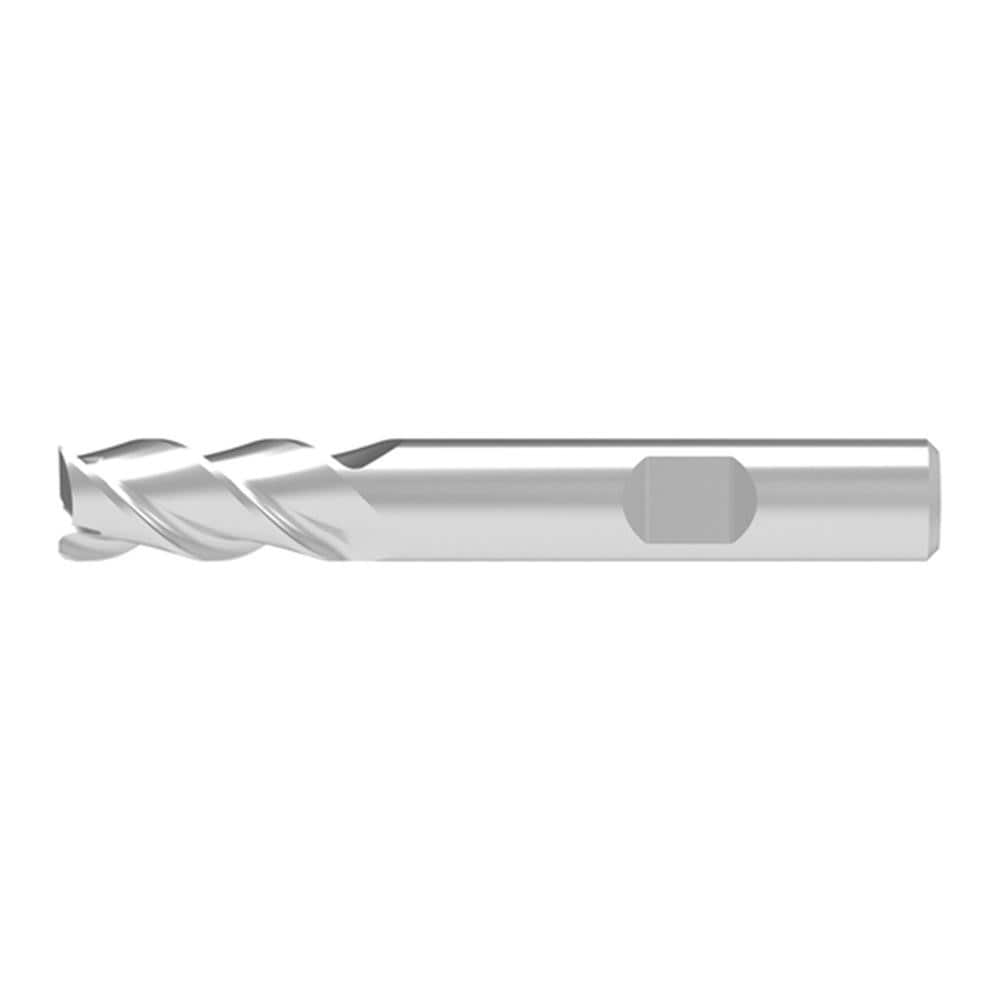 Square End Mill: 18.00 mm Dia, 32.00 mm LOC, 3 Flute, Solid Carbide