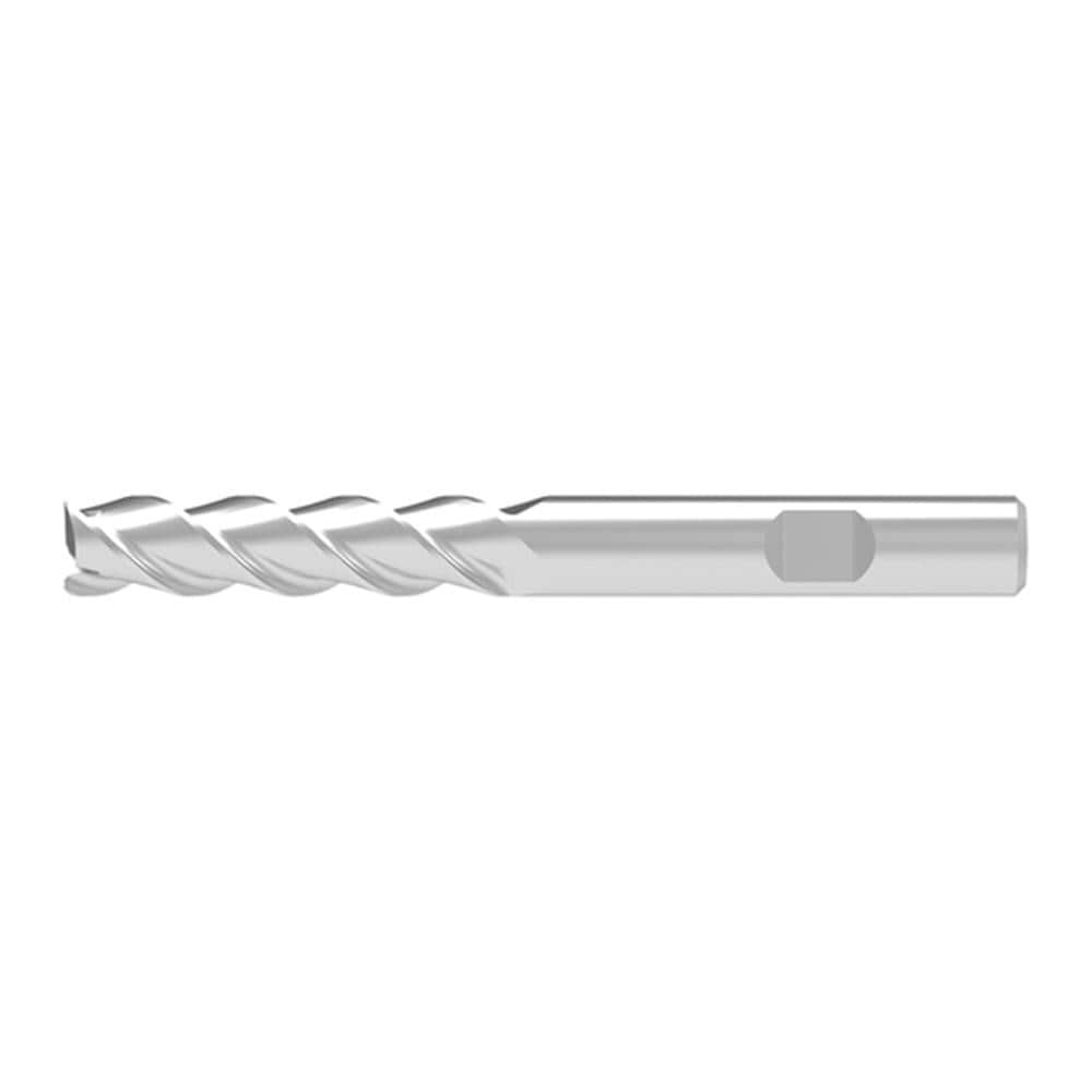 Square End Mill: 16.00 mm Dia, 63.00 mm LOC, 3 Flute, Solid Carbide