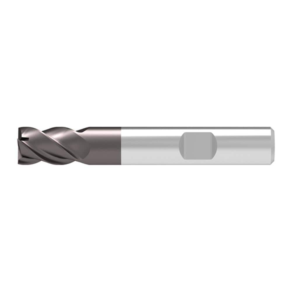 Square End Mill: 20.00 mm Dia, 25.00 mm LOC, 4 Flute, Solid Carbide