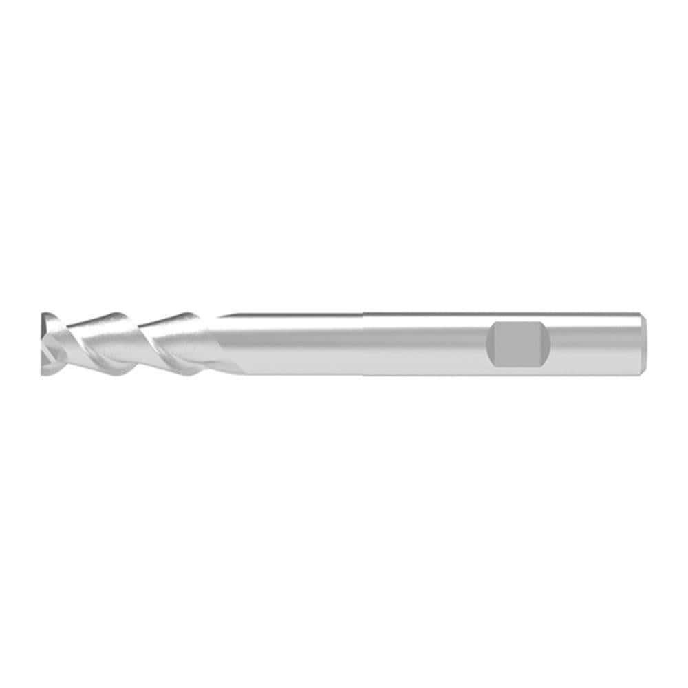 Square End Mill: 15.70 mm Dia, 41.00 mm LOC, 2 Flute, Solid Carbide