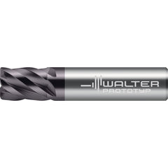 Corner Radius End Mill: 1/8" Dia, 1/4" LOC, 0.0150" Radius, 5 Flute, Solid Carbide