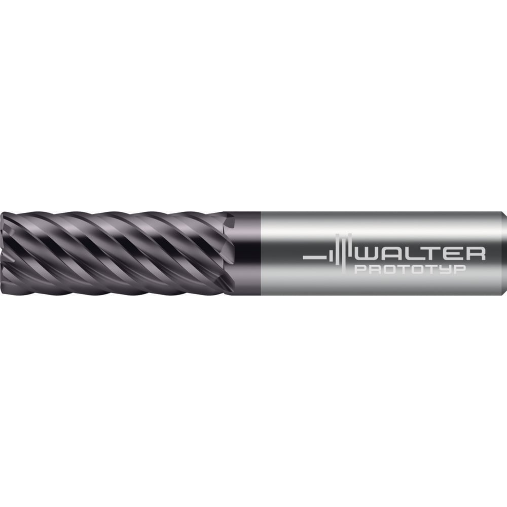 Corner Radius End Mill: 3/16" Dia, 0.2813" LOC, 0.0100" Radius, 7 Flute, Solid Carbide