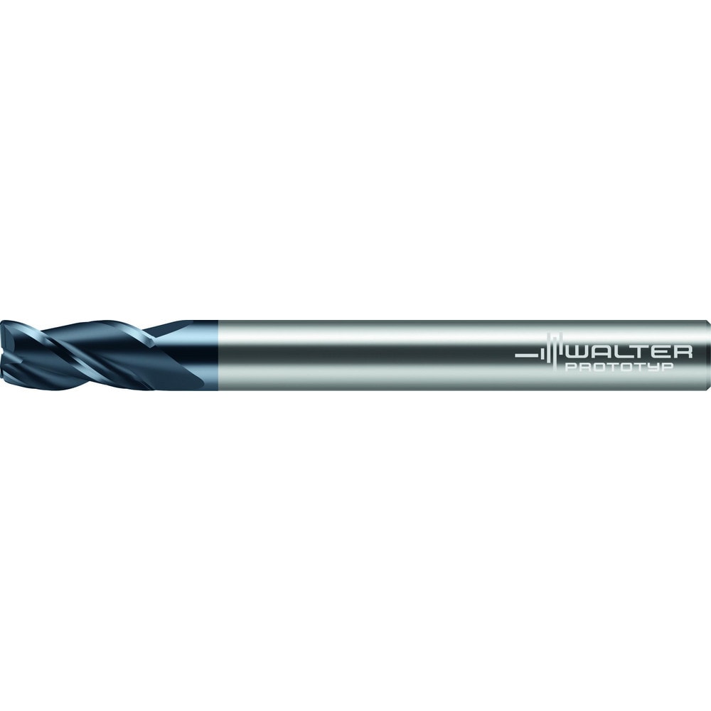 Corner Radius End Mill: 0.0620" Dia, 0.186" LOC, 0.0100" Radius, 3 Flute, Solid Carbide