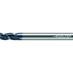 Corner Radius End Mill: 0.0780" Dia, 0.177" LOC, 0.0100" Radius, 3 Flute, Solid Carbide